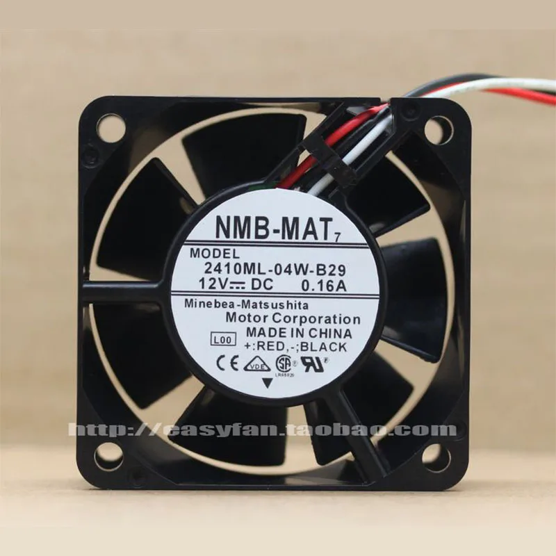 

NMB 2410ML-04W-B20/2410ML-04W-B29 6025 6CM dual ball 12V 0.16A mute fan cooling fan 606025mm cooler