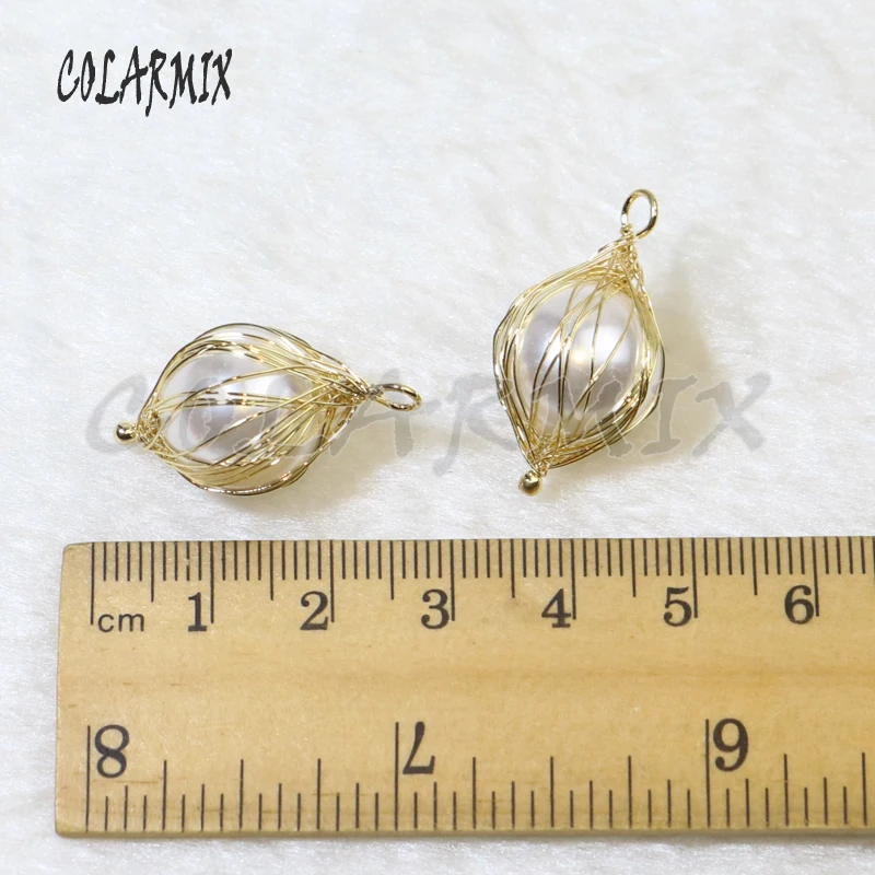 12Pcs Handmade winding pearl pendant fresh water pearls accessorizes jewelry charms for making gift | Украшения и аксессуары