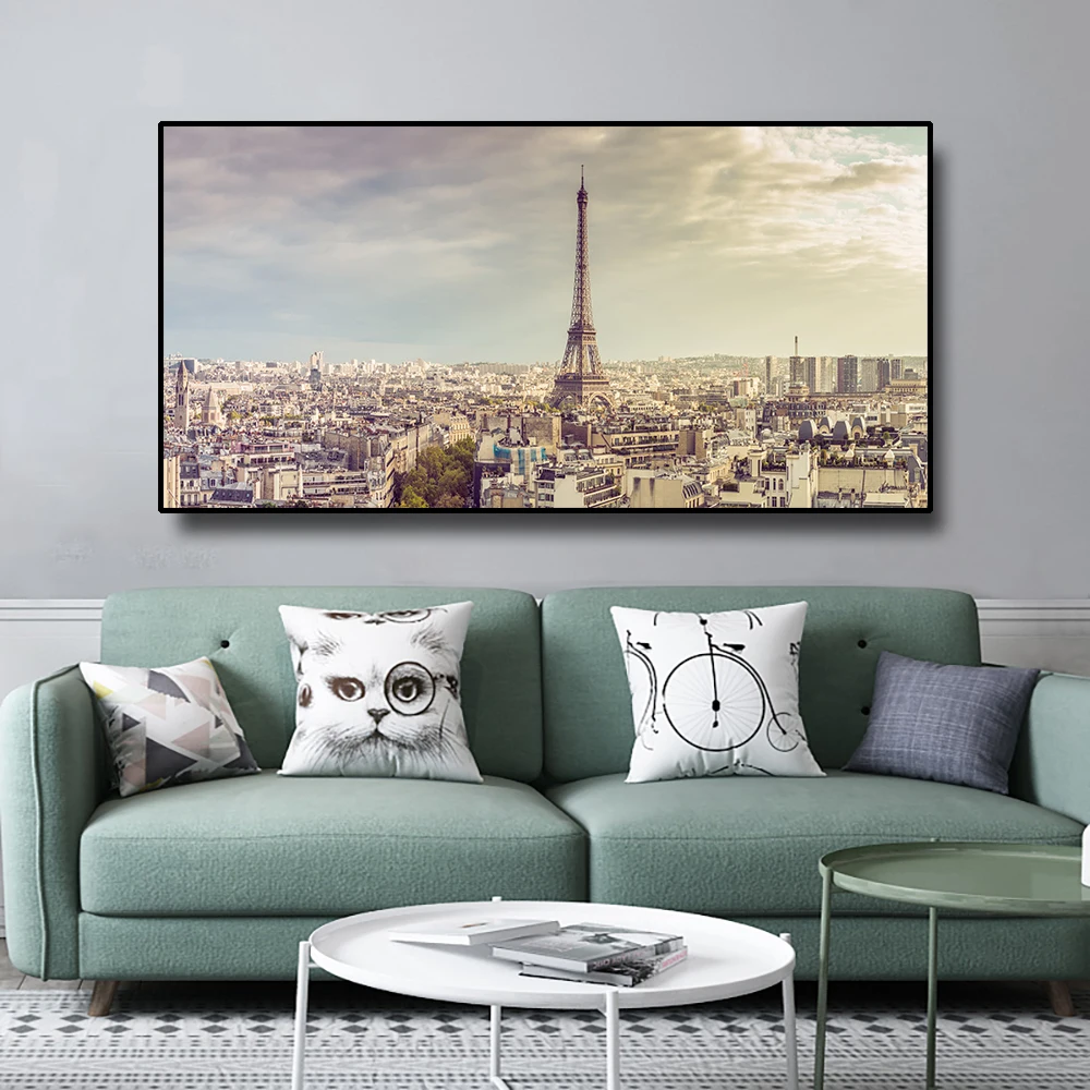 Laeacco Париж Франция башня город фотографии холст картина настенные