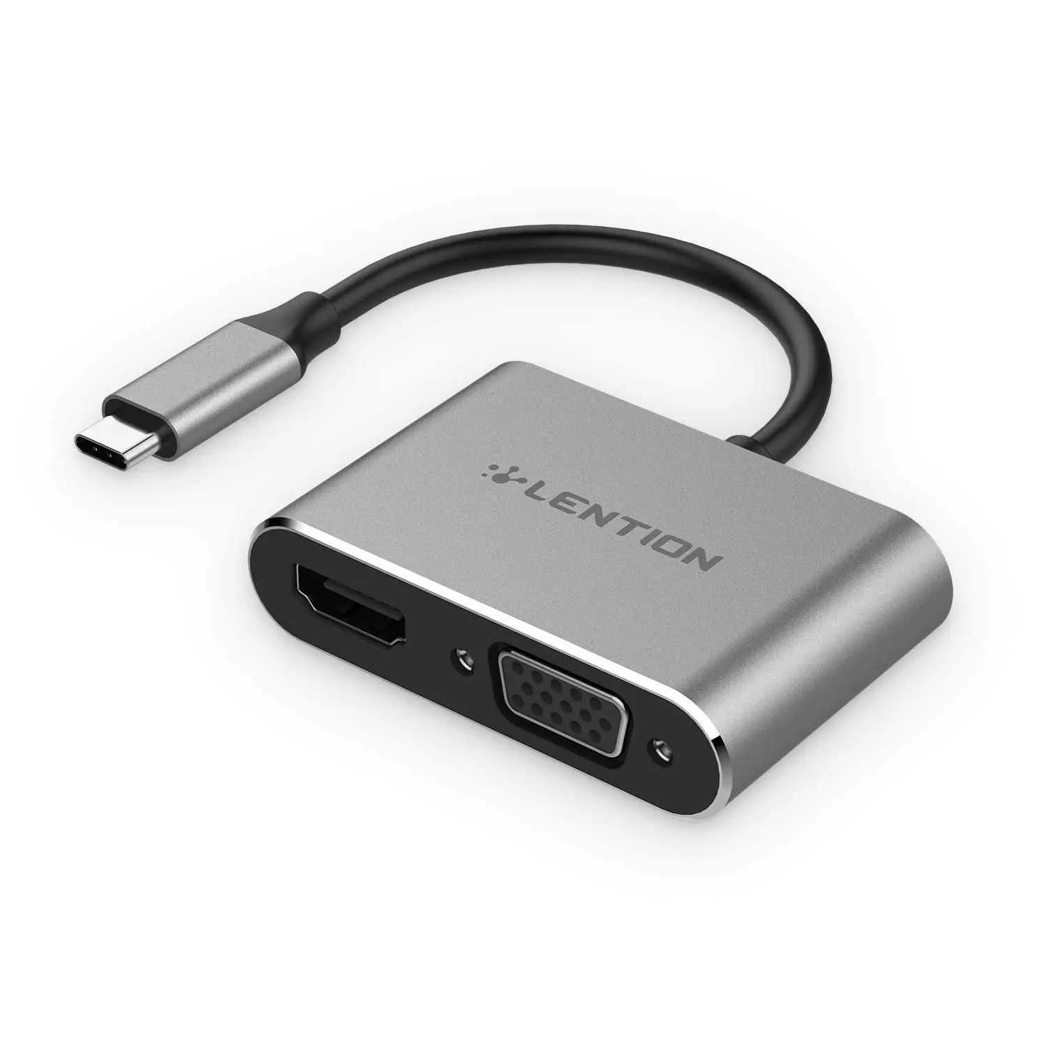 USB C к 4K HDMI и VGA двойной дисплей цифровой av адаптер для 2018 2019 MacBook Air & iPad Pro (Thunderbolt 3) XPS
