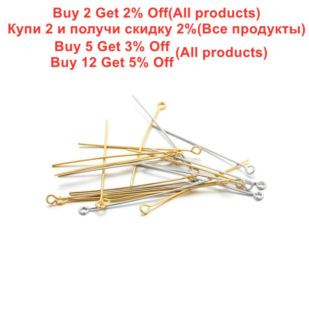 Штифты для сережек позолоченные с плоским наконечником 20/30/40 мм 100 шт./лот |