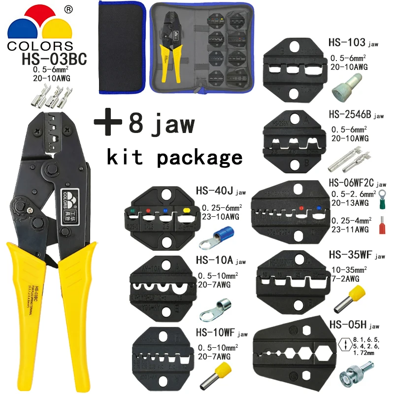 

Crimptool pliers Cap/coaxial Cable/Tube Terminals Kit various specifications mini electrician multi-function crimping pliers