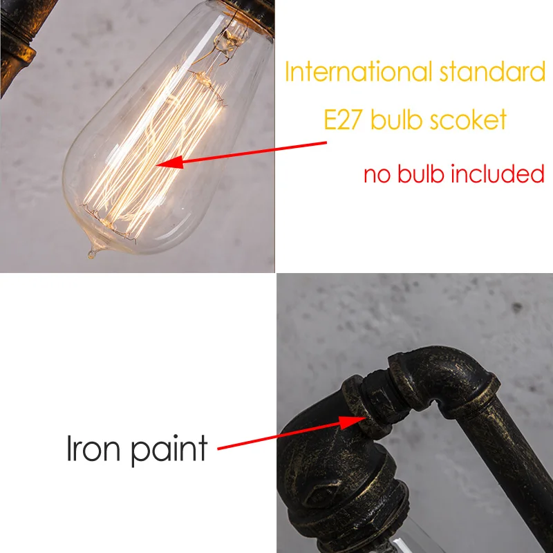 Креативная индустриальная ветровая настольная лампа прикроватная Спальня