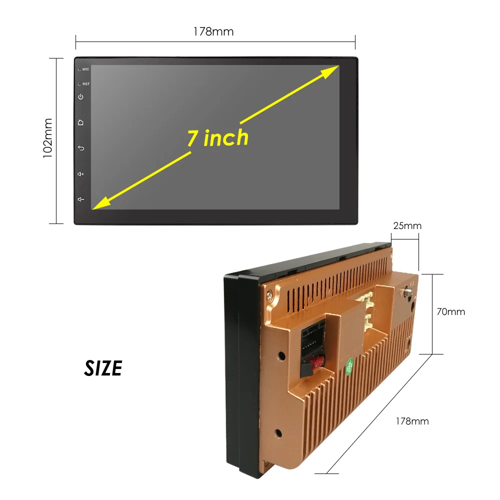Автомобильное радио 2 Din Android GPS навигация автомобильное стерео 7 &quot1024*600 Android9.0