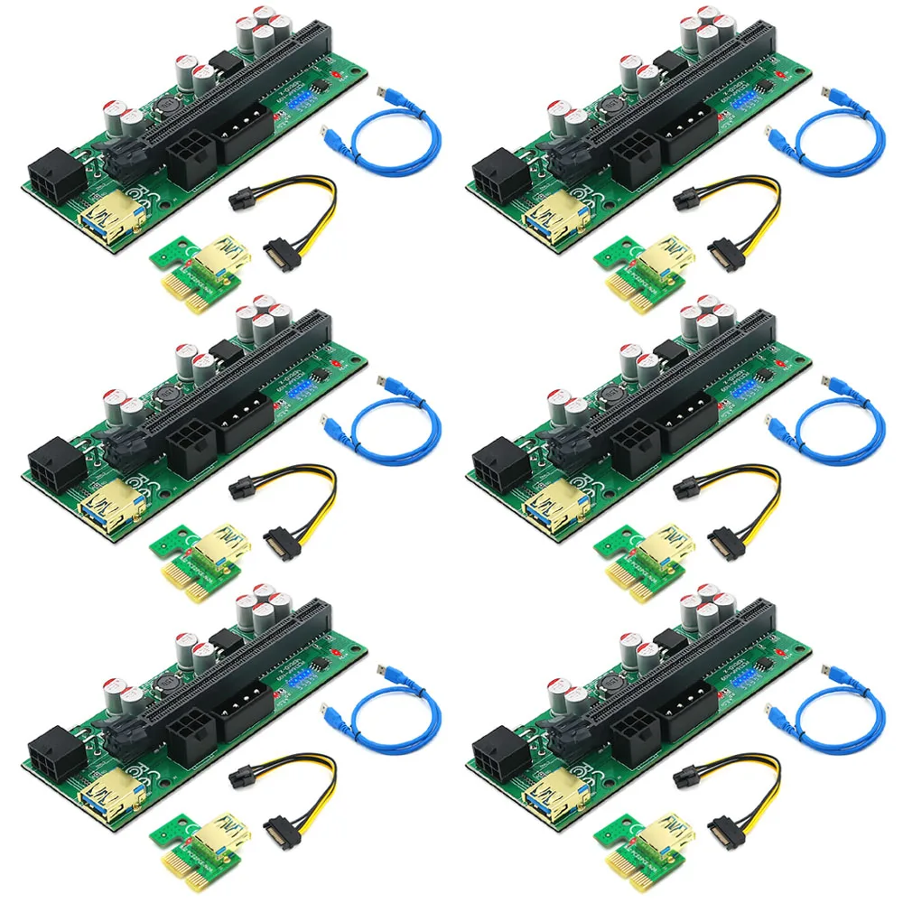 

6 PCS PCIE Riser 010 USB 3.0 VER010-X Express Cable Riser For Video Card Riser PCI Express X16 Extender For Bitcoin Miner Mining