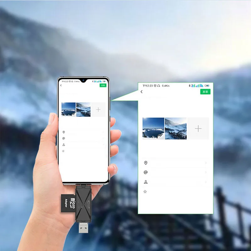 Устройство для чтения Micro sim-карт sd usb 2 0 кардридер памяти многофункциональный Type C