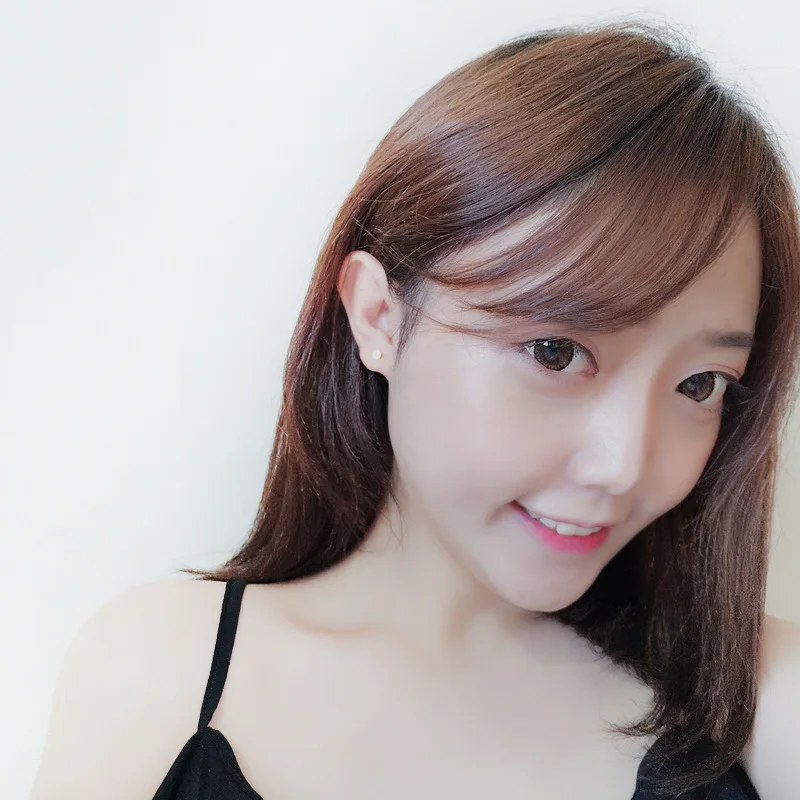 Модные серебряные серьги гвоздики для женщин не вызывают аллергию свадебные