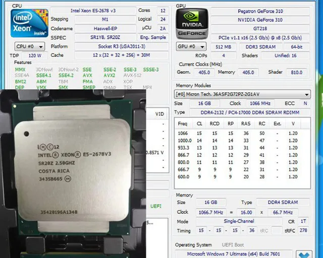 

Xeon E5 2678 V3 CPU 2.5G Serve LGA 2011-3 2678V3 PC Desktop processor For X99 motherboard CPU 100% normal work