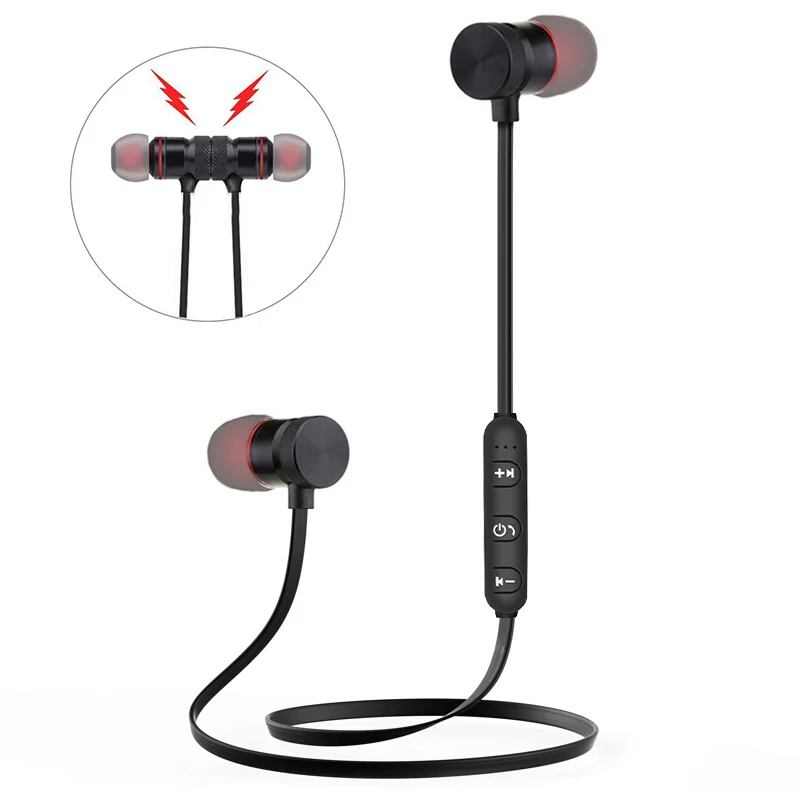 Fashion Magnetic Wireless Bluetooth Headset In-Ear Noise Reduction Sweat Proof Stereo Earphone With Microphone | Электроника