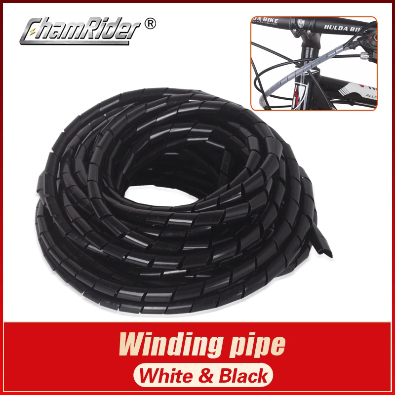 Длинные спиральные кабельные муфты Chamrider, белые и черные, 10 мм