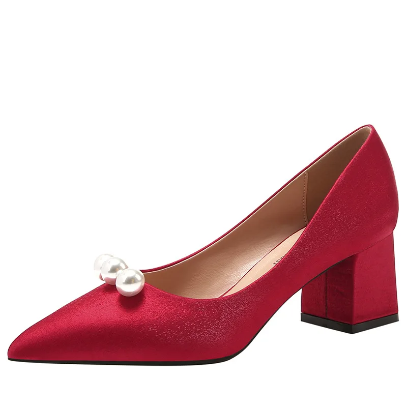 Европейские и американские модные осенне-зимние туфли свадебные подружки