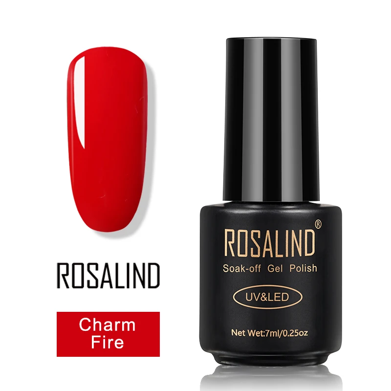 Charm Fire ROSALIND гель лак для ногтей набор все для маникюра верхнее покрытие УФ светодиодный гель лак удаляющийся замачиванием Полупостоянный лак для ногтей - Цвет: Charm Fire