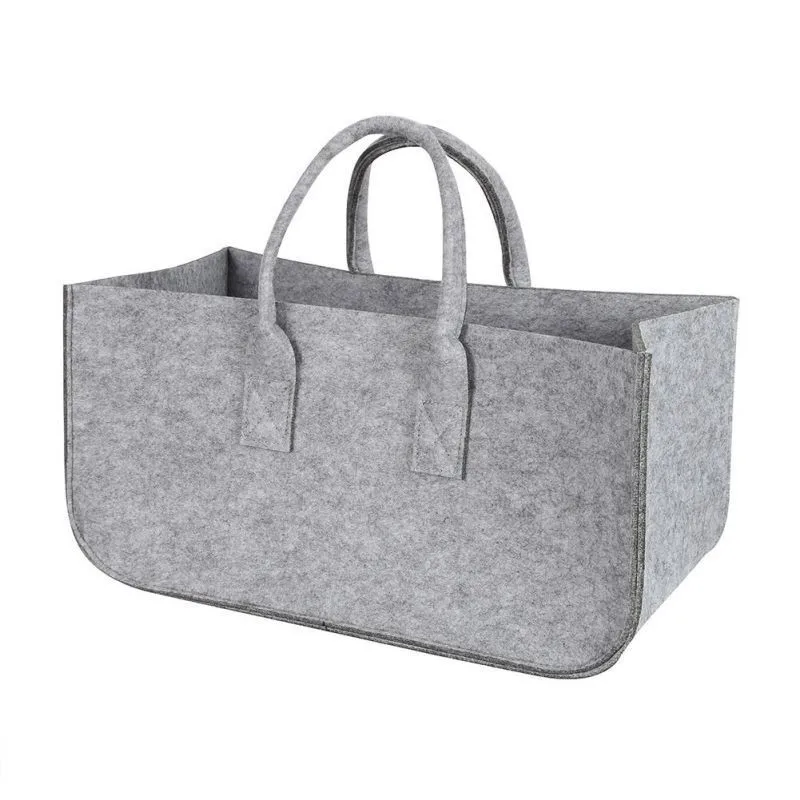 

Reusable Kaminholztasche Aus Filz Holztasche Filztasche Mit Tragegriff50x25x25cm Hellgrau Kitchen Storage Bag
