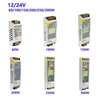 12v24v 60w 250w led power supply include ac to dc lighting transformer driver converter for indoor strip