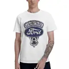 Футболка мужская с надписью Ford, окрашенная маслом, из чистого хлопка, с круглым вырезом, с коротким рукавом, яркая новинка, футболки, летняя одежда американского размера
