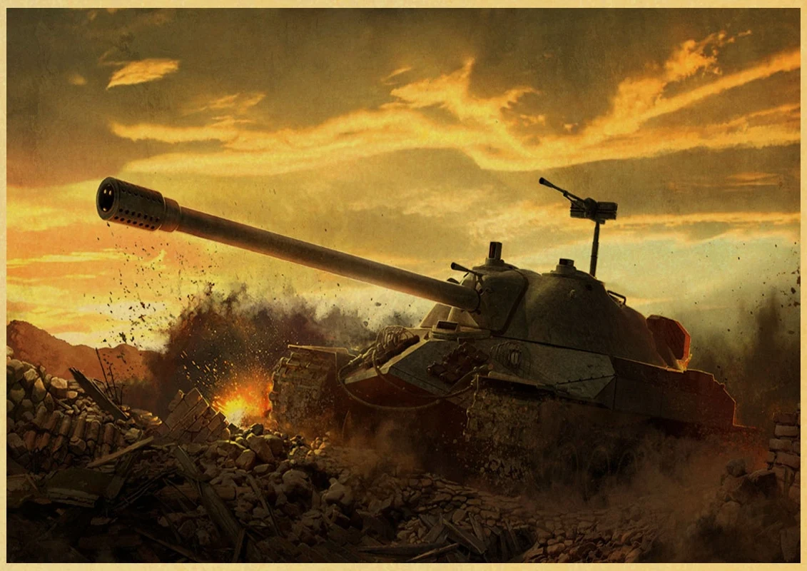 

PC game World of Tanks Vintage Paper Poster Wall Painting Home Decoration 42X30 CM 30X21 CM