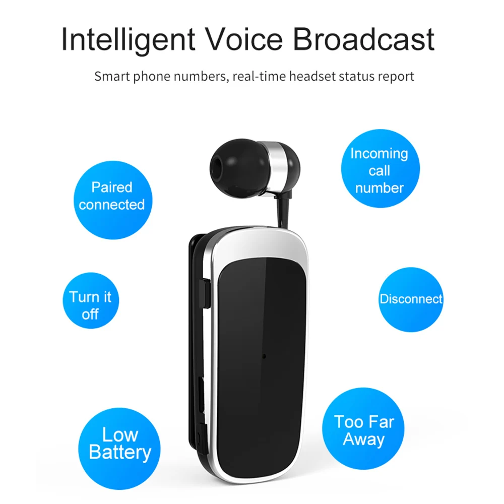 Беспроводная деловая гарнитура выдвижные Наушники-вкладыши спортивные наушники