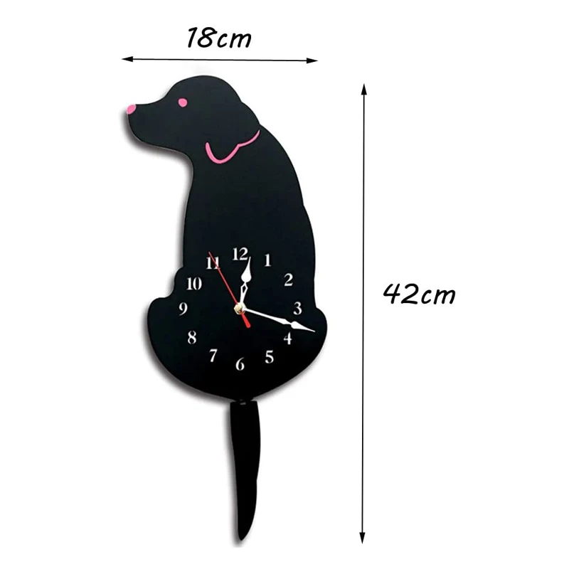 Настенные часы с изображением собаки креативные акриловые настенные подвесным