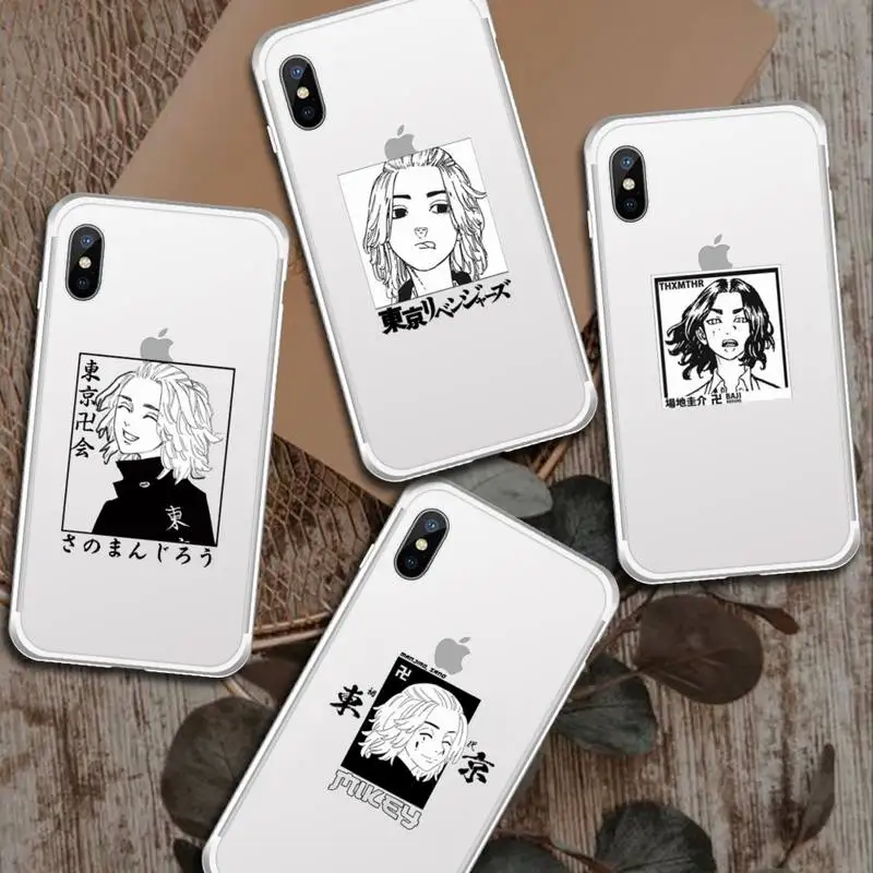 

Tokyo Revengers Draken Phone Case Transparent for iPhone 6 7 8 11 12 s mini pro X XS XR MAX Plus