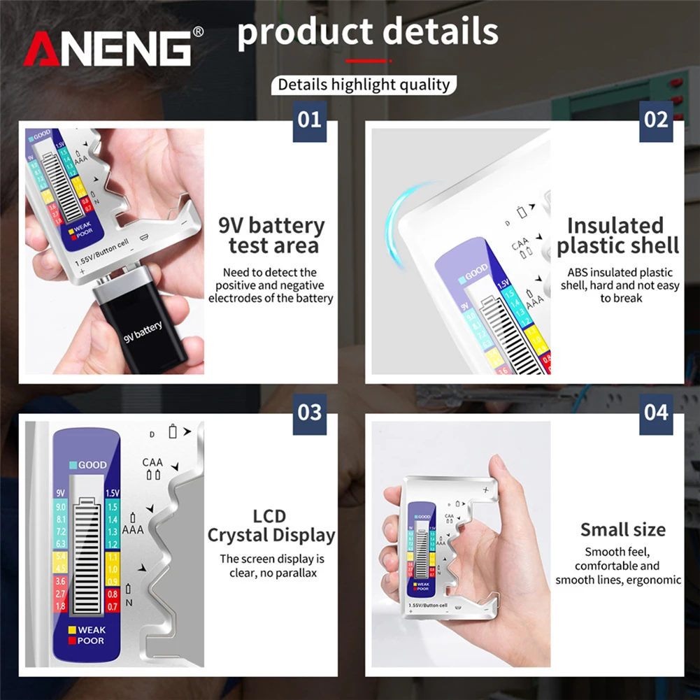 Универсальный цифровой флэш-тестер с ЖК-дисплеем детектор мощности из