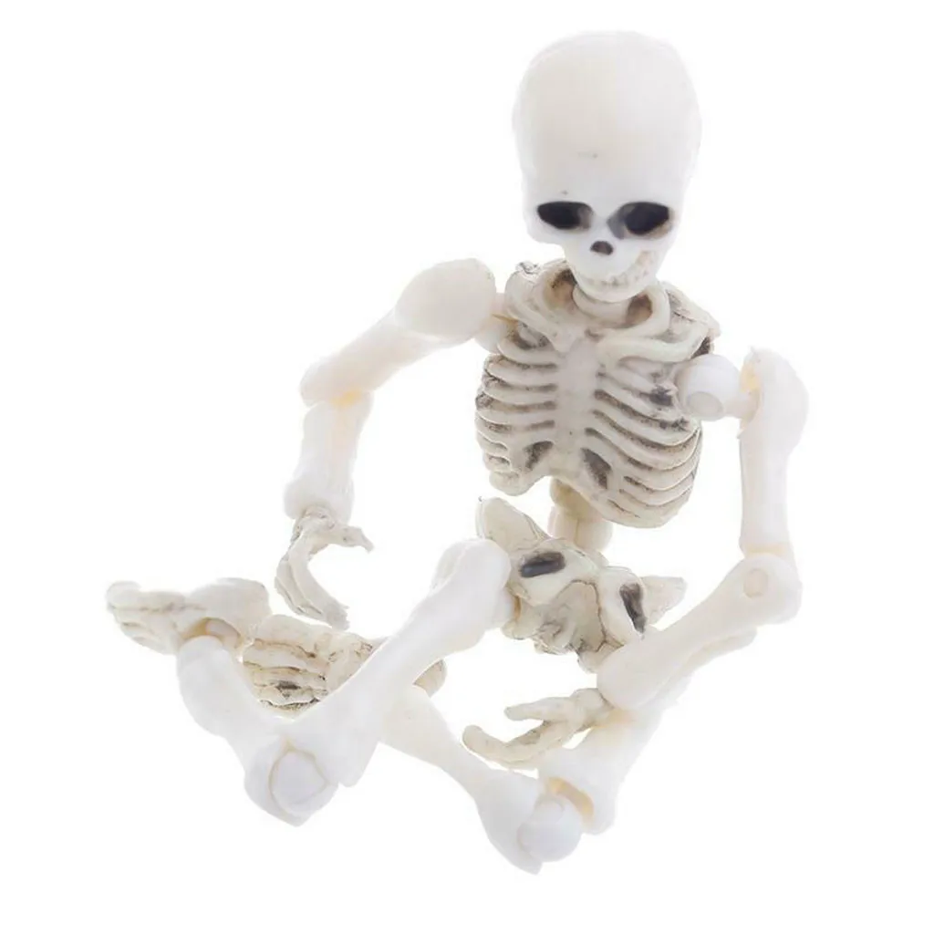 

Movable Mr. Bones Skeleton Human Model Skull Full Body Mini Figure Toy Halloween Funny Novelty Items Toys