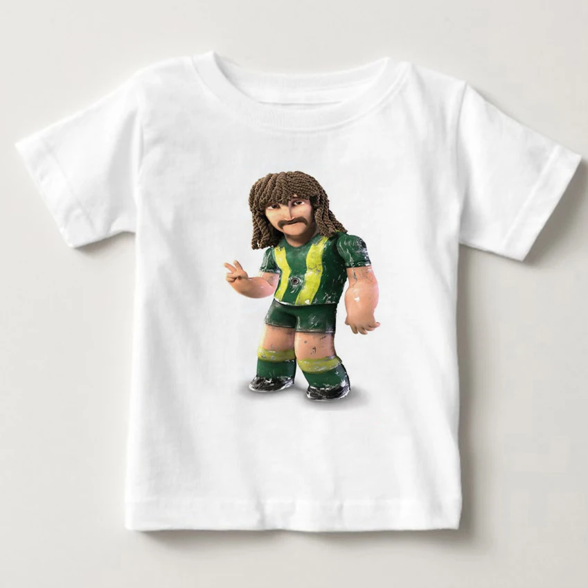 

Children challenge adventure Cartoon Desktop soccer game print T-shirt boys like sports short sleeved summer metegol T-shirt MJ