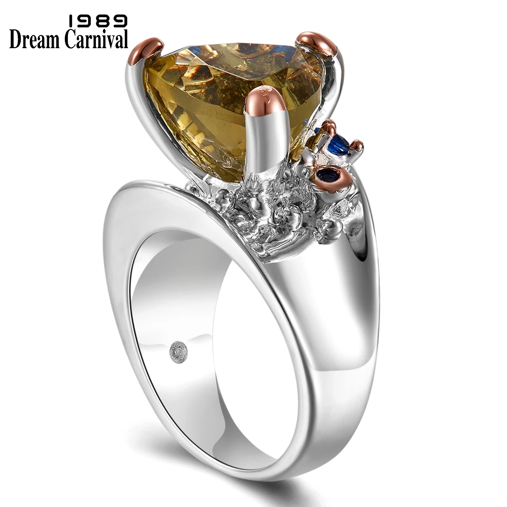 

DreamCarnival 1989 Beautiful Solitaire Wedding Rings Women Top Designer Recommend Unique Iconic Zirconia Fashion Jewelry WA11721