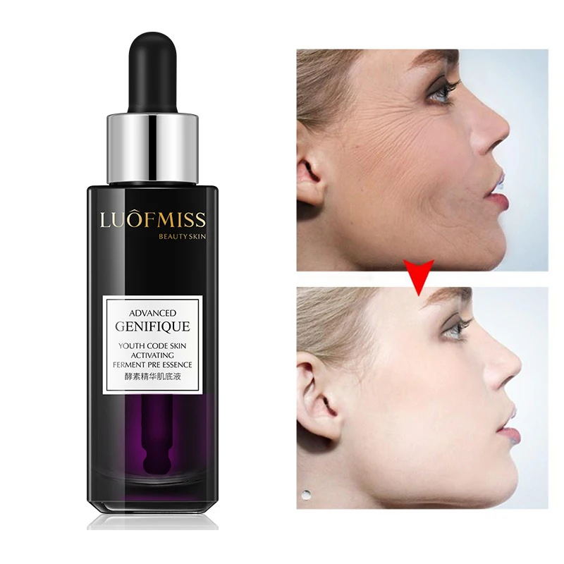 Энзим эссенция маленькая черная бутылка сыворотка для лица 30 мл Омолаживающая