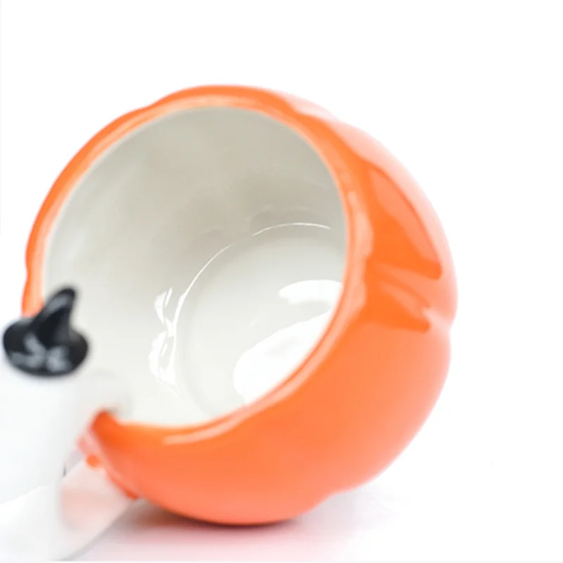 Чашка керамическая с изображением тыквы ручкой милая кружка для молока и кофе