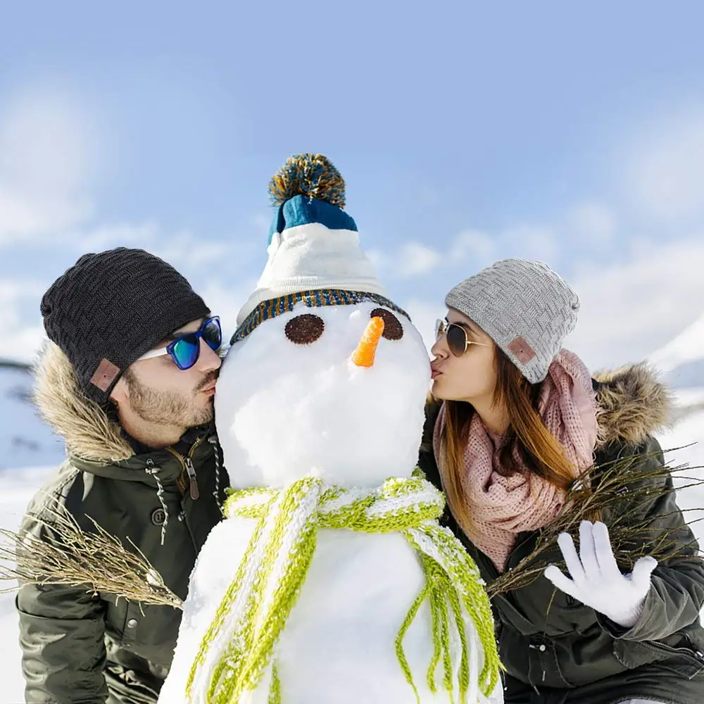 Bluetooth 4 2 музыкальная шапка наушники гарнитура для женщин и мужчин с микрофоном