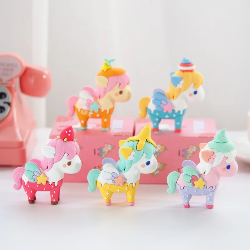Dessert Series Surprise Blind Box Car Desktop Decorations and Ornaments Model Puppets Toy 5style PVC |