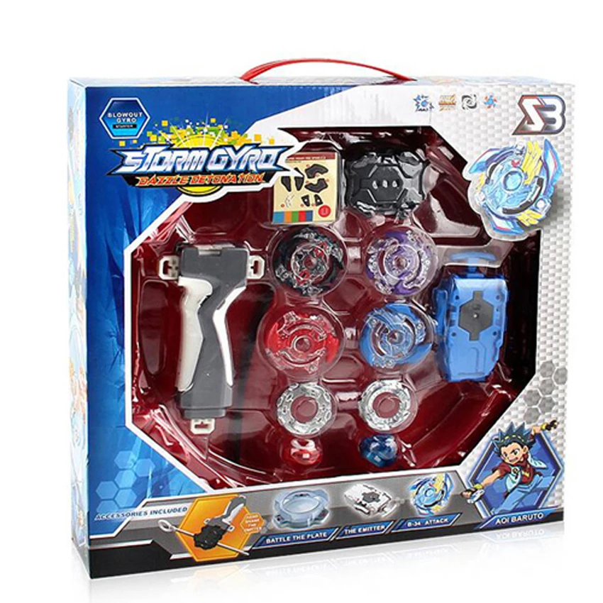 

Beyblades Burst в оригинальной коробке, распродажа, металлический Волчок 4D BB807D с пусковым устройством и ареной, набор игрушек для детей