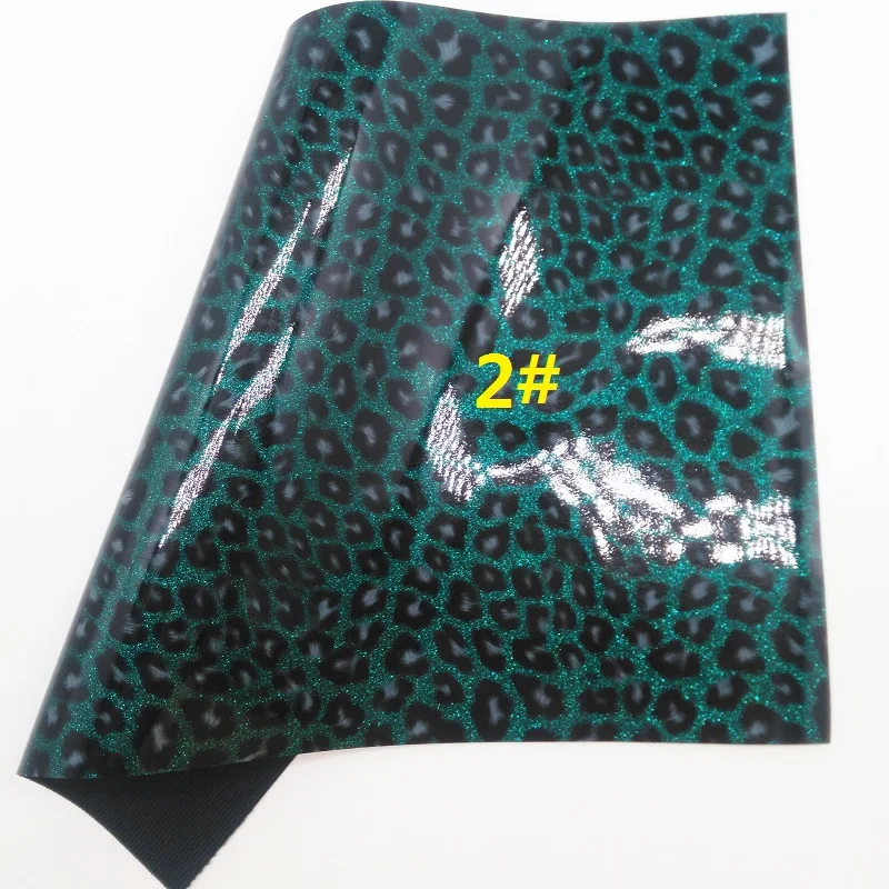 Зеленая блестящая ткань замшевая из искусственной кожи личи листы синтетической