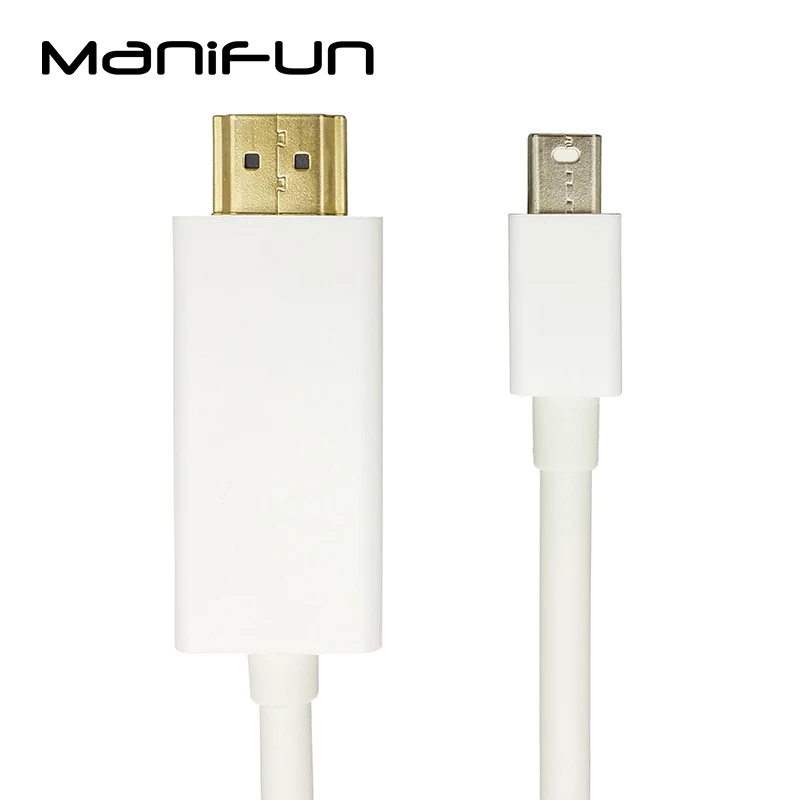 MINI DP DisplayPort в HDMI адаптер Thunderbolt к конвертеру кабель со штыревыми соединителями на
