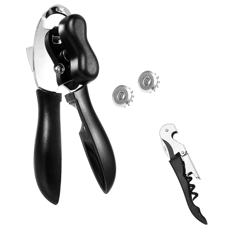 Manual Can Opener 4 in 1 Stainless Steel Jar Heavy Duty Ultra Sharp Bottle with Ergonomic Design | Дом и сад