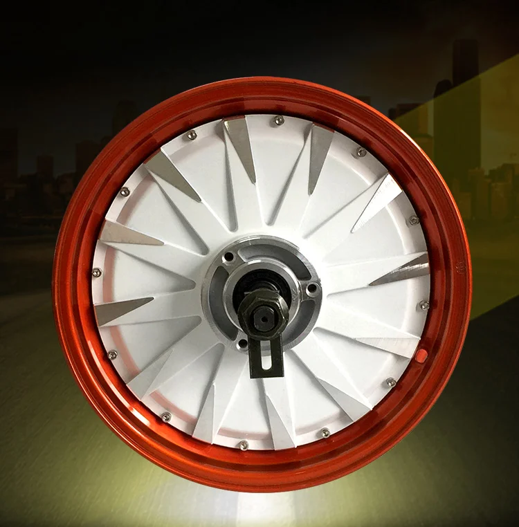 DC48V 2000 Вт 45 км/ч 12 дюймов 35H Высокая мощность электродвигатель колеса автомобиля DIY