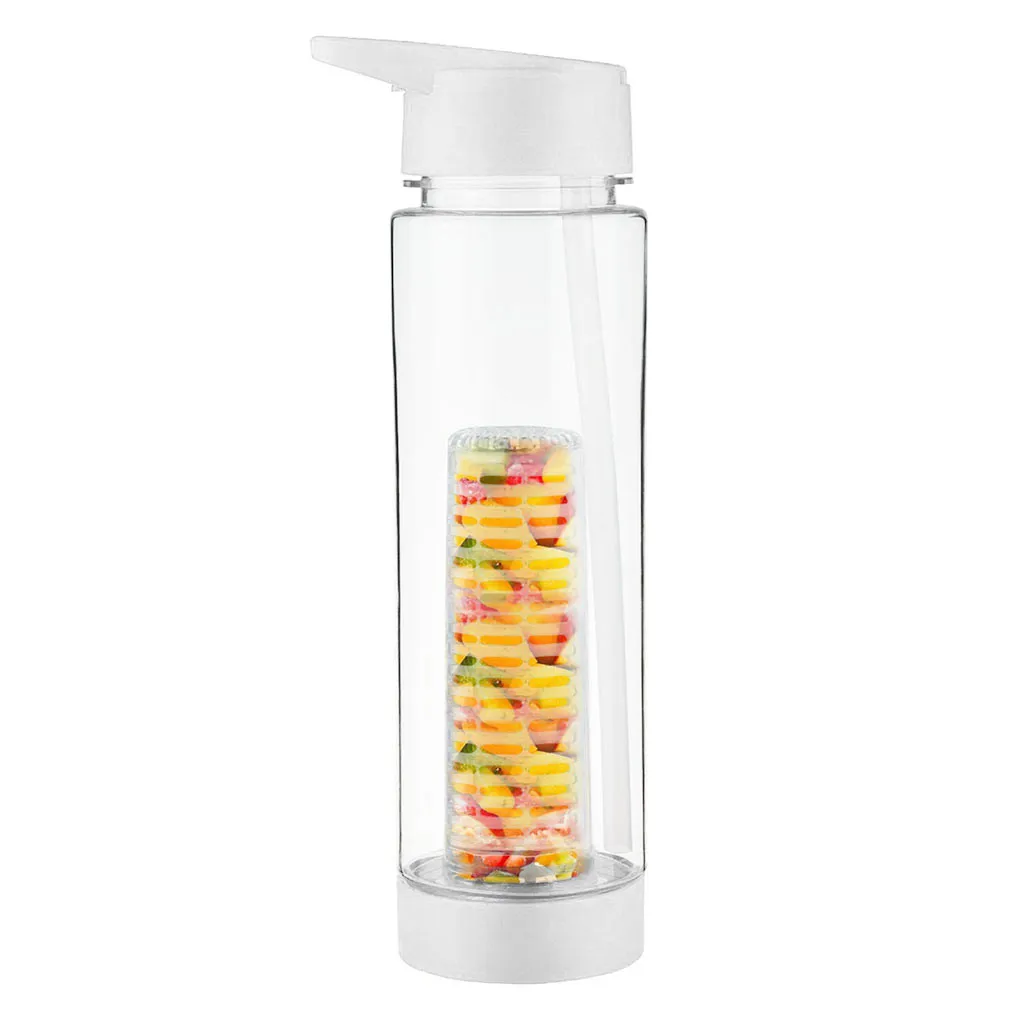 Portable fruit Infusing Infuser Water bottle Sports Lemon Juice Bottle Flip Lid for kitchen table Camping travel outdoor 700ml | Дом и сад