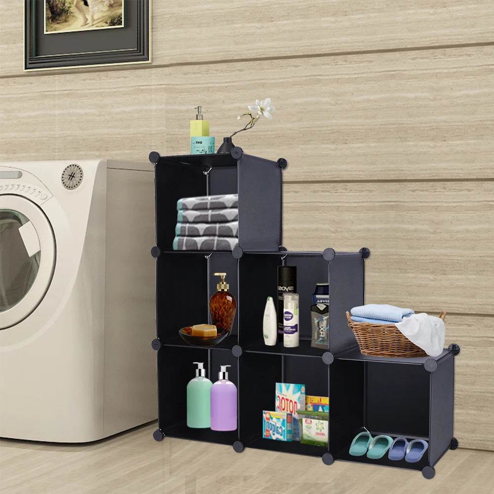 

Cube Storage 6-Cube Closet Organizer Storage Shelves Organizer DIY Closet Cabinet Wardrobe Rack for Home Clothes Shoes Toys