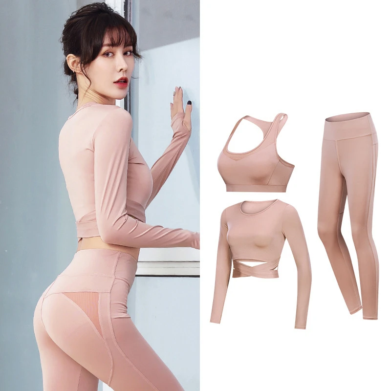 Новый набор для йоги женская спортивная одежда Стильная Спортивная бега фитнеса