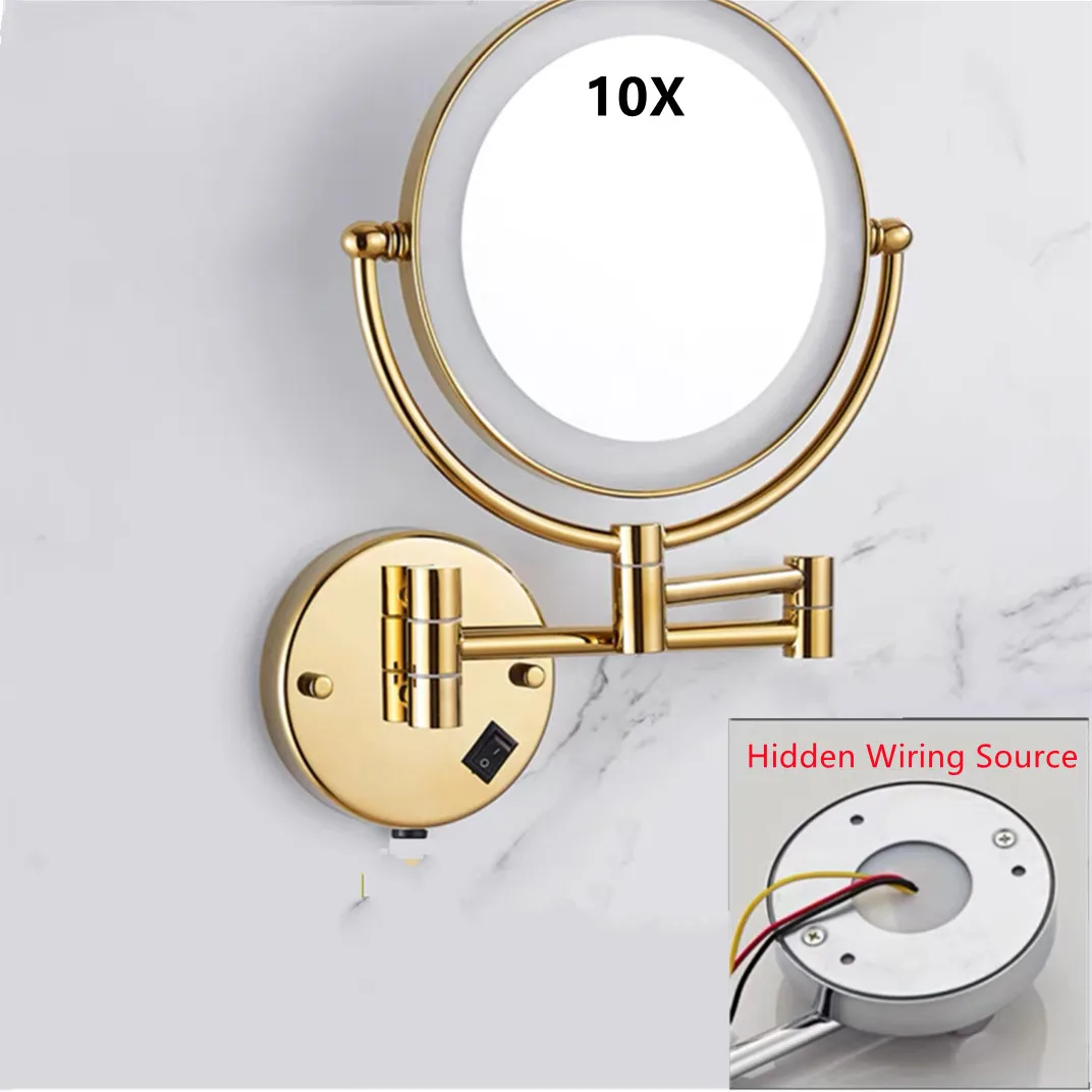 

Складное круглое увеличительное зеркало с подсветкой