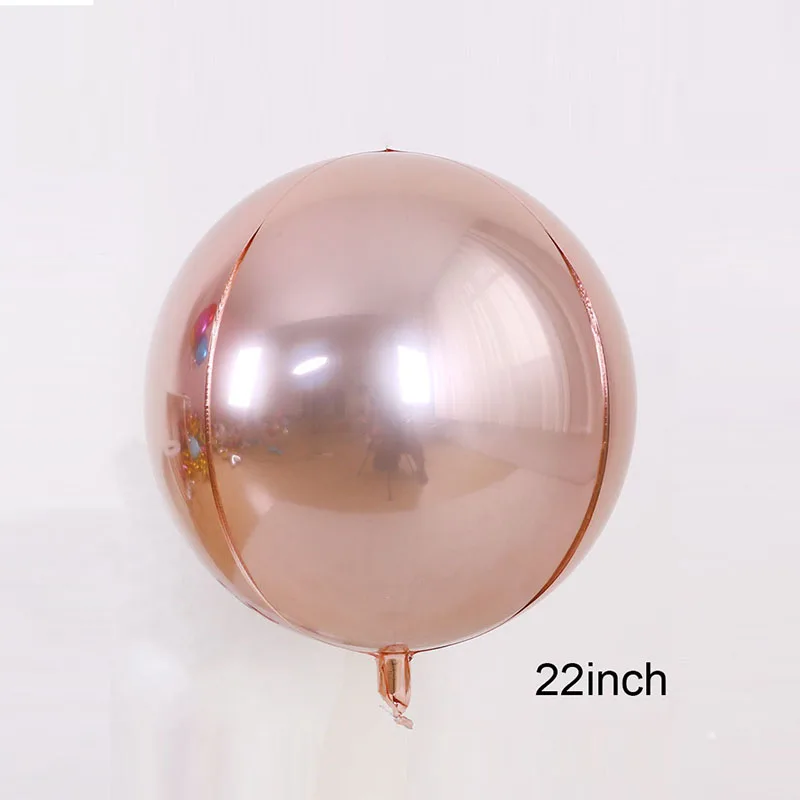Rose Gold Sphere 24 дюйма 3D Алмазный Куб фольгированные шары День рождения вечерние Слюнявчики гелиевая фольга квадратные воздушные шары Свадебный декор вечерние принадлежности - Цвет: Rose Gold Sphere