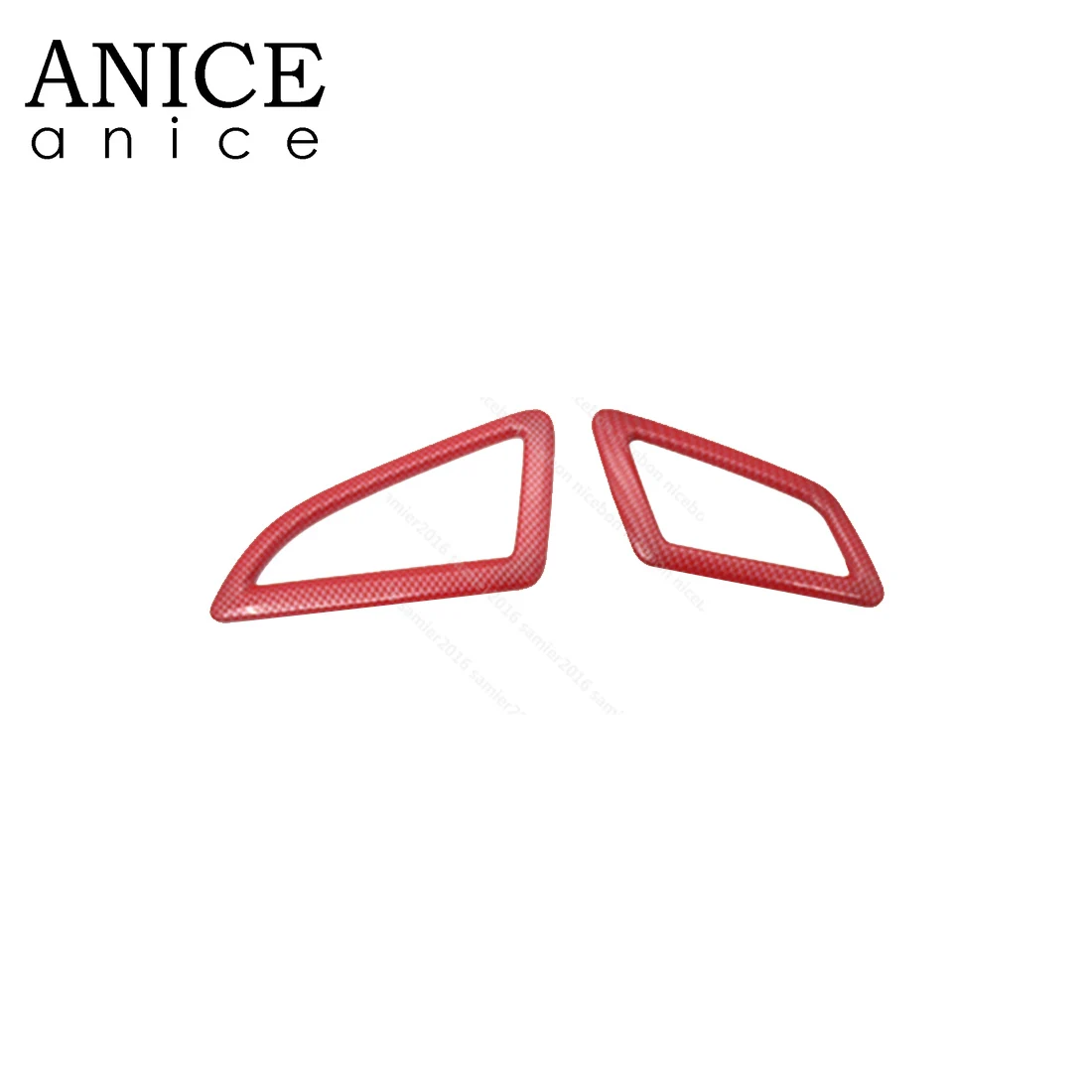 Накладка на вентиляционное отверстие из углеродного волокна красного цвета 2 шт.