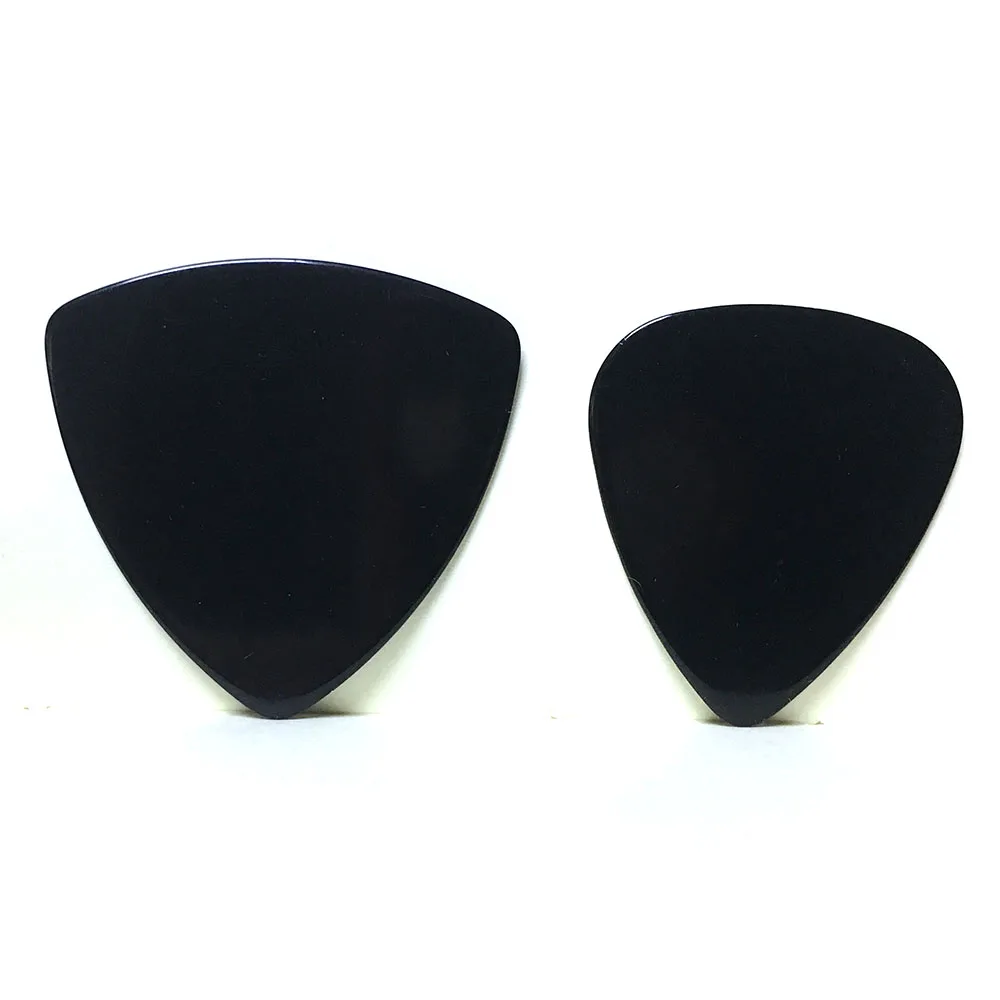 100 шт./лот Средний 0 71 мм целлюлоидные гитарные палочки одноцветные черные 2