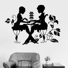 Модная женская Настенная Наклейка для маникюра и салона красоты, украшение для комнаты для девочек, цветочные обои, виниловые художественные наклейки E691