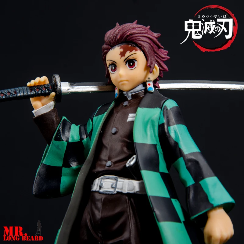 16 см 2 шт. аниме Demon Slayer Kimetsu no Yaiba фигурка Kamado Tanjirou Nezuko игрушки в форме воинов