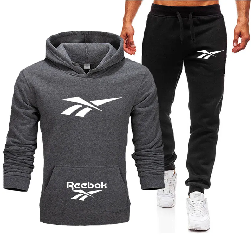 

High Quality Tracksuit Tracksuit Men Hoodies Men Suits Brand Sets Men Sweatshirts+Sweatpants Autumn Winter Black Hoodie