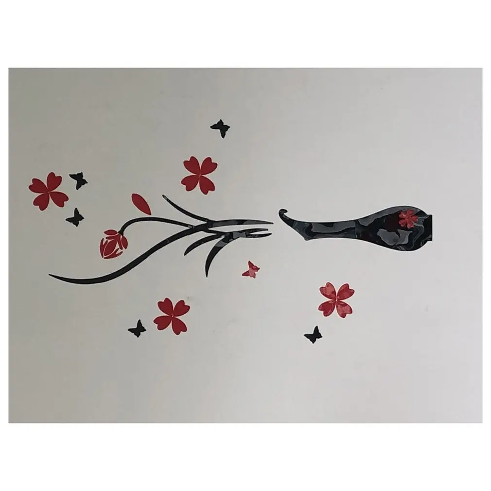 

2020 3D acrylic crystal three-dimensional Printing Vase wall stickers tv background wall entranceway hallway home decoration