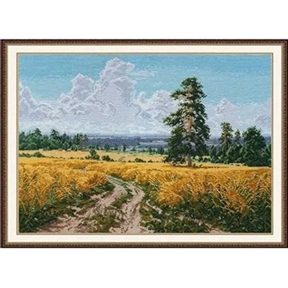 

ZZ5205free shipping products from yarn canvas painting decorative pictures craft needlework fabric for sewing art scenery