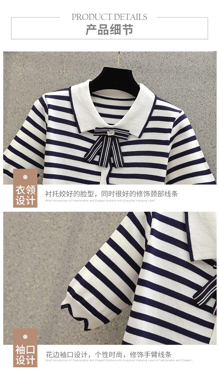 

Striped Knit Jumper Summer Sweaters Women Ladies Jumpers Womens Tops And Blouses Blusas Mujer De Moda Women's Shirts