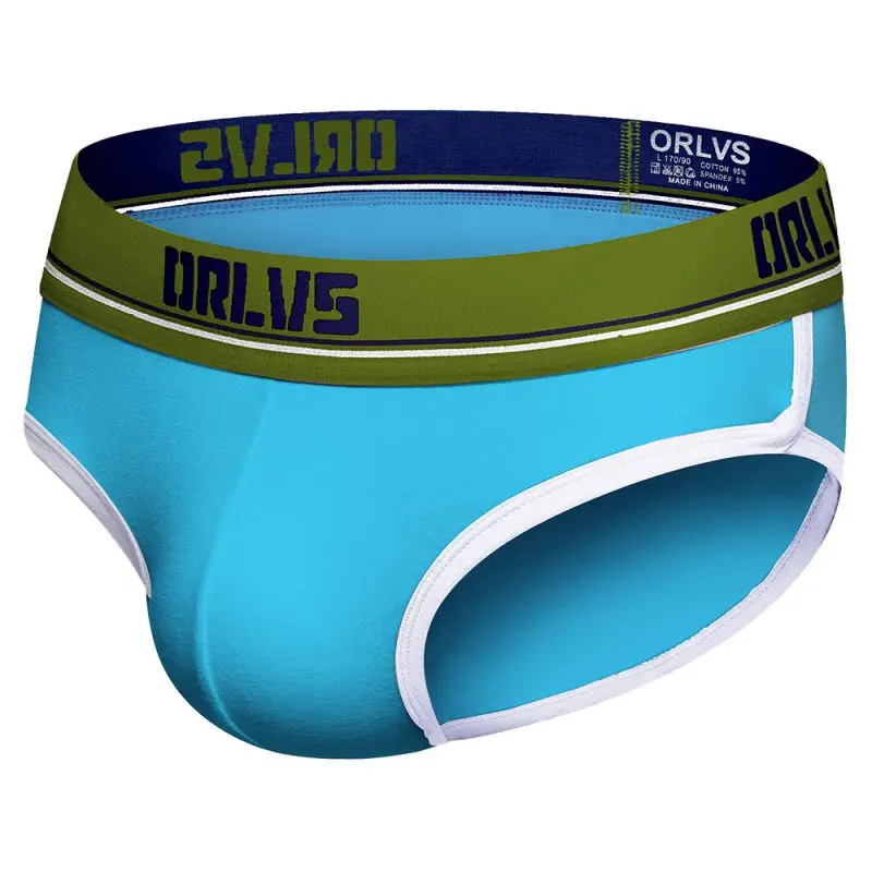 

Men Low Waist Breathable Briefs Men's Stitching Sexy Hip Cotton Panties